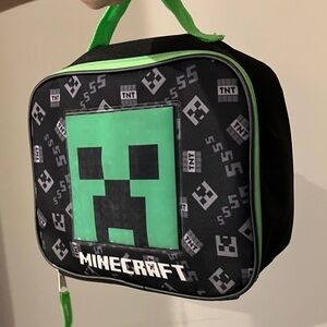 MINECRAFT Creeper zippered insulated lunch bag